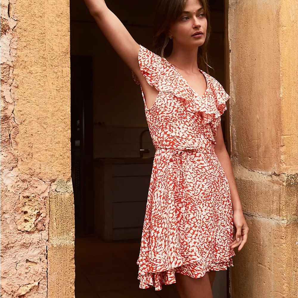 EUC French Quarter Wrap Mini Dress XS